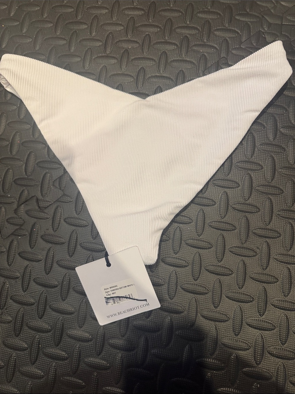 BEACH RIOT • NWT $88USD Vanessa' High Cut Ribbed Bikini Bottoms Size L - Picture 7 of 7